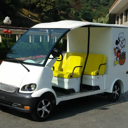 CE Certified Mini 4-Seater Battery-Powered Electric Dining Car