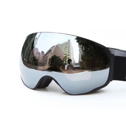 Blue Spherical Ski Goggles For Snow