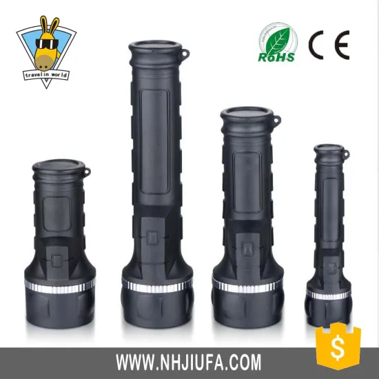 JF Series strong light flashlight ABS LED Plastic Flashlight Torch,best price plastic light torch,Rubberized LED torch plastic