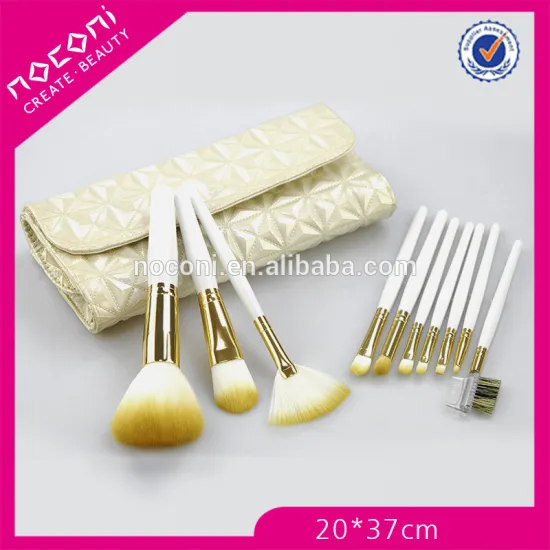 10 pieces natural hair high end personalised makeup brush set