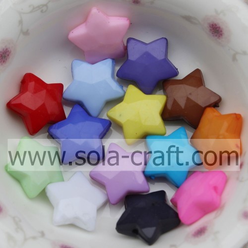 High Quality Opaque Acrylic Small Star Acrylic Solid Beads