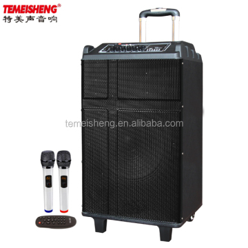 Portable Karaoke Subwoofer Speaker Trolley QX-1024