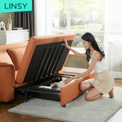 Linsy Sofa Cama:Convertible Matrimonial Sofa Bed with Storage