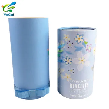 Fancy custom waterproof fabric cardboard paper towel tubes, round box with clear lid