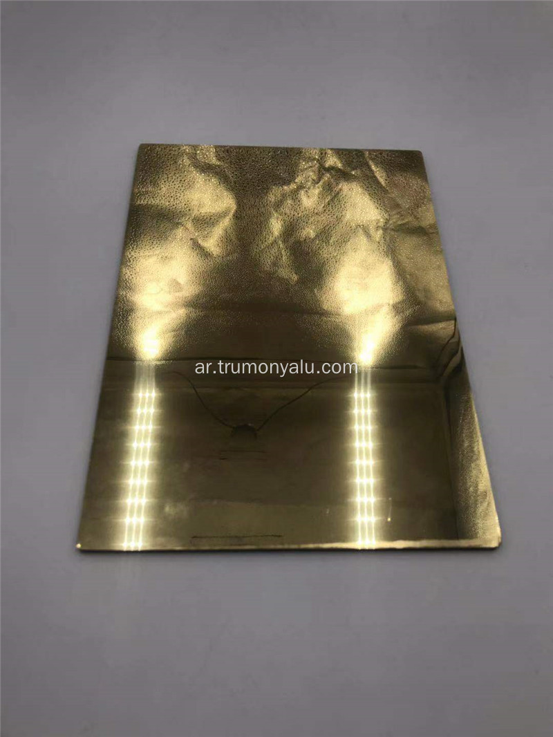 لوحة الألومنيوم المركب المرآة الذهبية