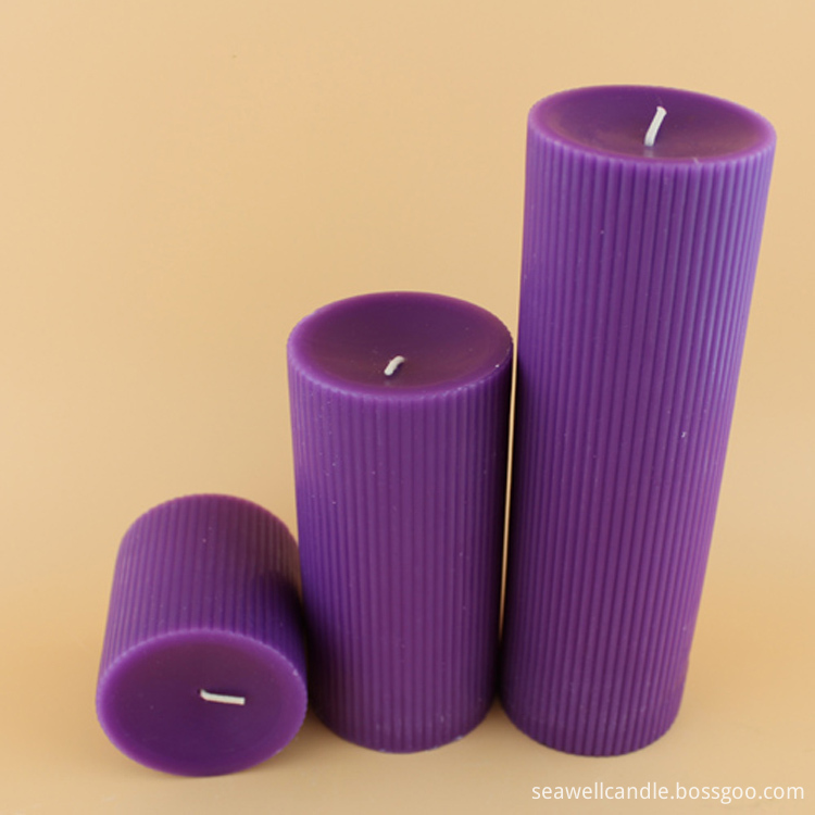 Unscented Fluted Church Candles