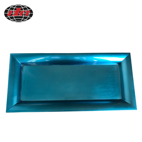 Metallic Blue Plastic Charger Plate