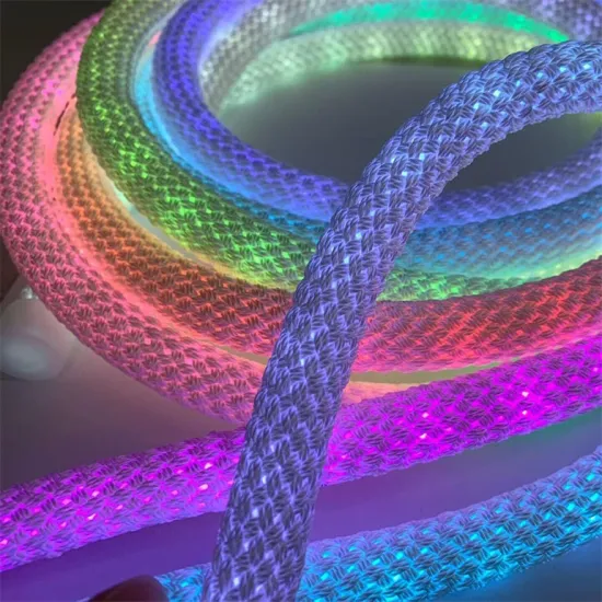 Custom Flexible WS2811 WS2812B RGB Woven 5V Silicone LED Strip Lights