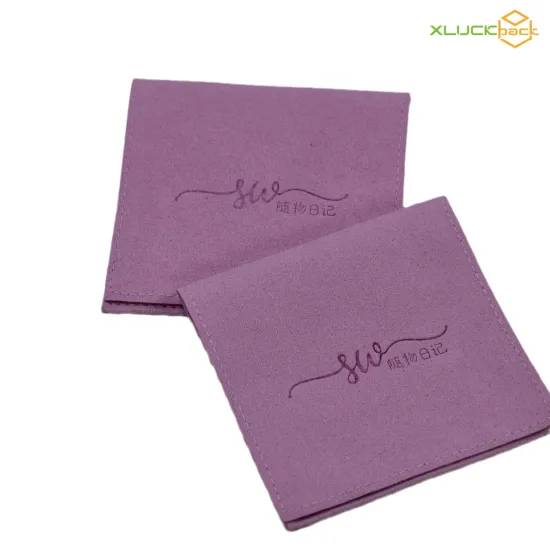 Logo-Printed Soft Pouch for Earrings & Jewelry Storage