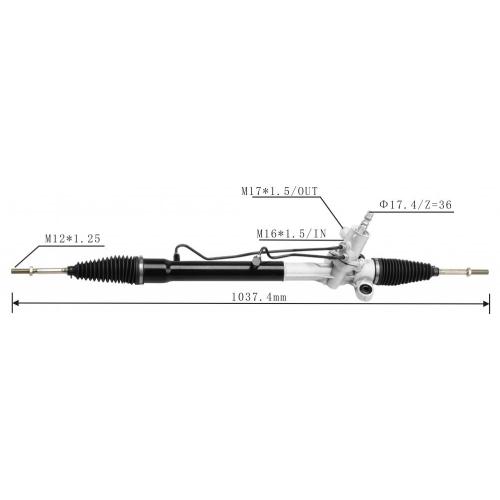 Crémaillère de direction assistée hydraulique pour Toyota Yaris