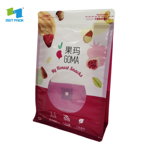 Recyclable Food Packaging Custom Flexible Pouch Window Bag