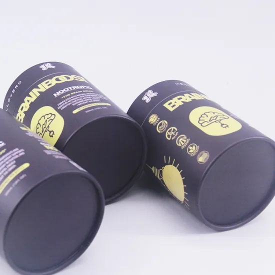 Customized cylindrical cosmetic paper tube gift packaging