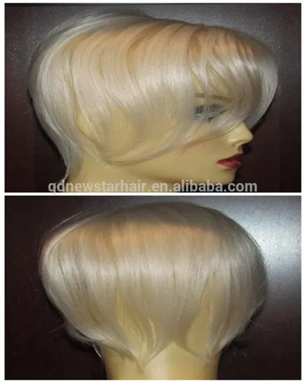 Beautiful Fashion White Color Synthetic Hair Women Wigs