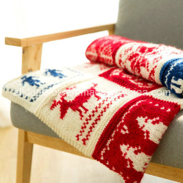 Classic Handmade Hand Knit Blanket Wool Throw Fair Isle England