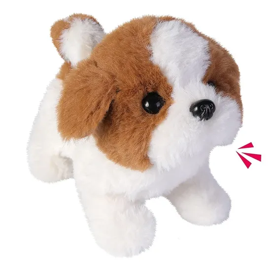 Low MOQ Battery Operated Soft Animals: Saint Bernard Plush Toy and Electric Dog