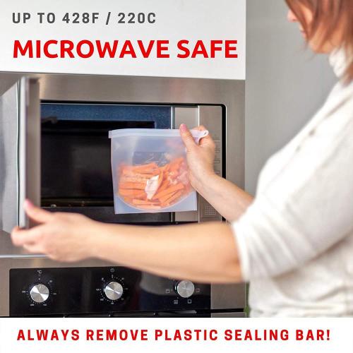 Food grade silicone vacuum bags with ziplock