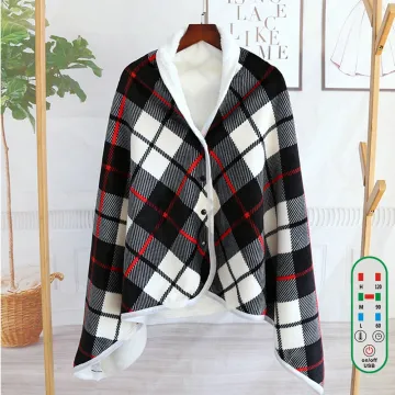 Wholesale USB Shawl Grid Electric Heating Blanket for Winter