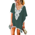 Women`s Crochet Chiffon Tassel Swimsuit Beach