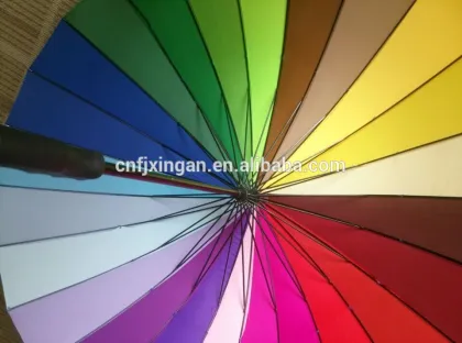 straight windproof umbrella rainbow