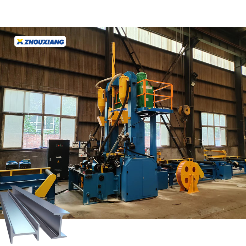Integrated T H Beam Assembly Welding Straightening Machine