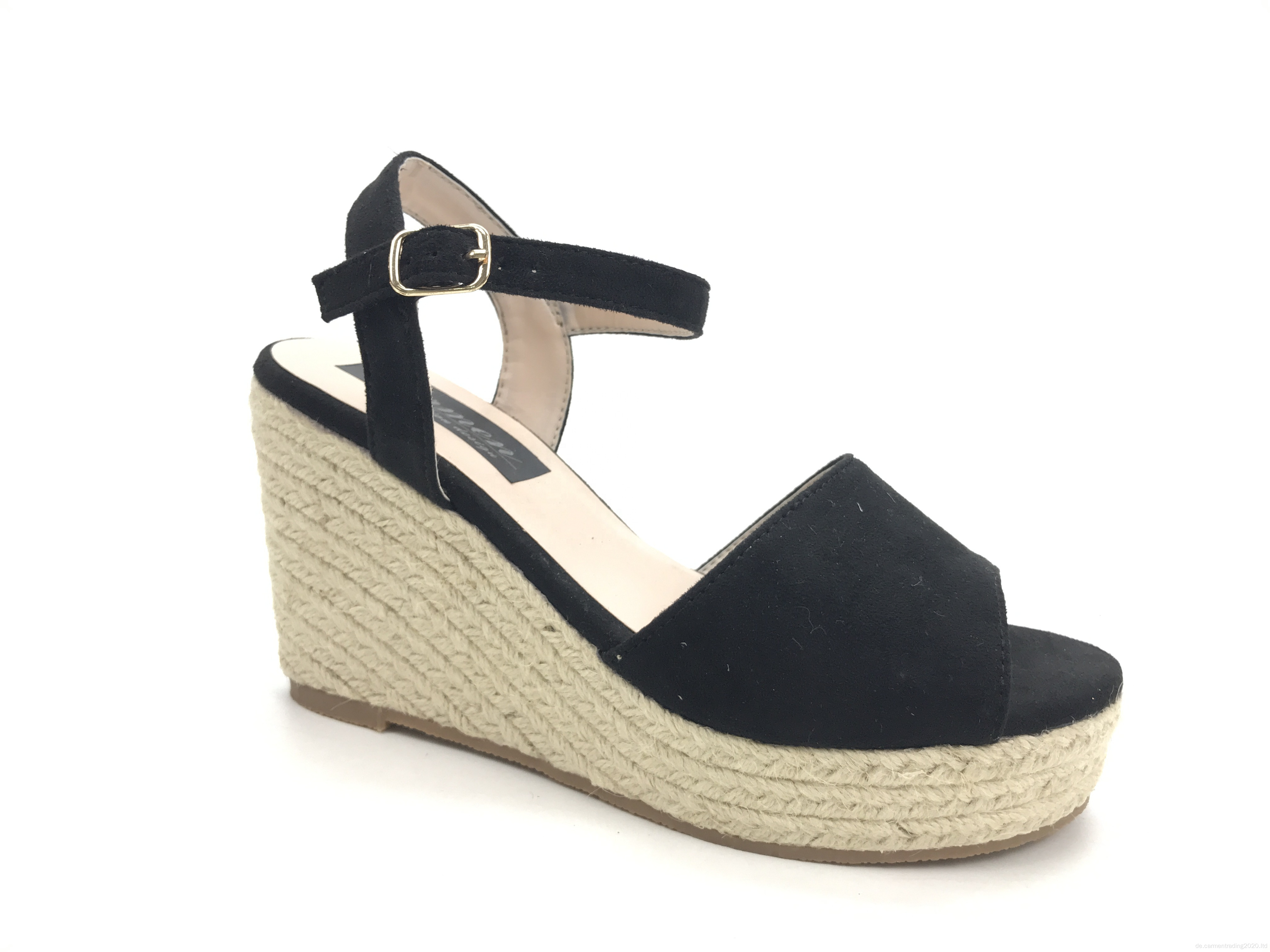 Frauen offene Spitzenschnalle Espadrille Sandalen offen