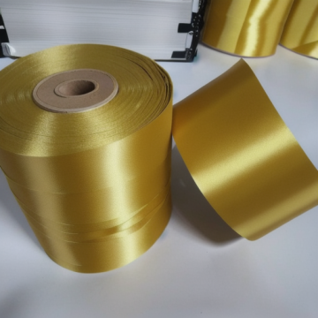 Customized Solid Color Double Sided Christmas Gift Red Satin Ribbon Factory Wholesale