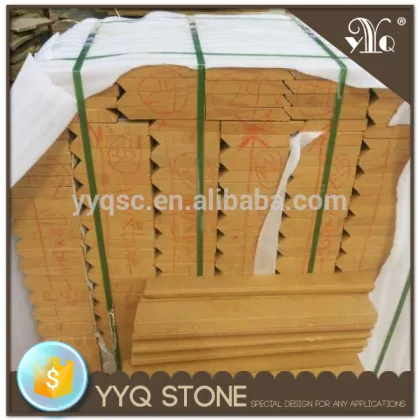 Golden yellow sand stone tile sand stone wall cladding