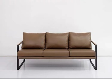 Luxury Brown Recliner Reception Sectional Executive Leather Office Sofa