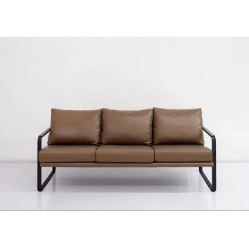 Luxury Brown Recliner Reception Sectional Executive Leather Office Sofa