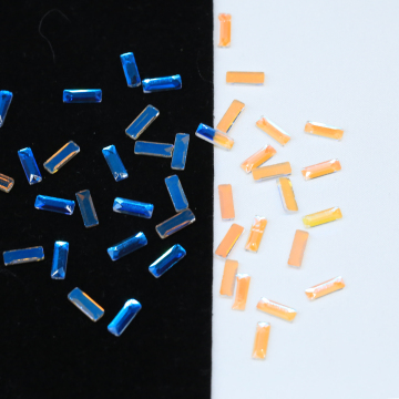3D Shape Non-Hotfix Glass Rhinestone Nail Art Decorations in 1.7*3.9mm and 2.8*8mm Sizes