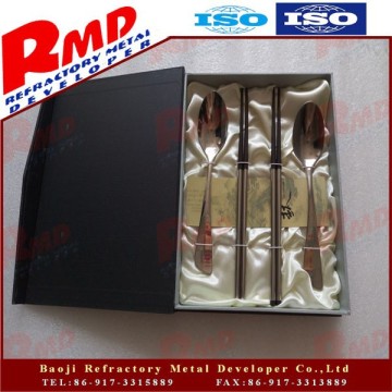 100% high pure titanium chopsticks and spoon