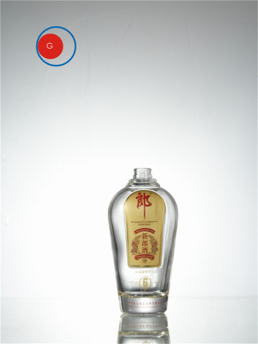 Langjiu Chinese Liquor Glass Bottle Round Shape