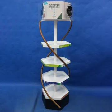 Round head 4 shelves wine display
