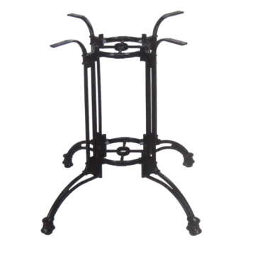 black aluminum dining table base
