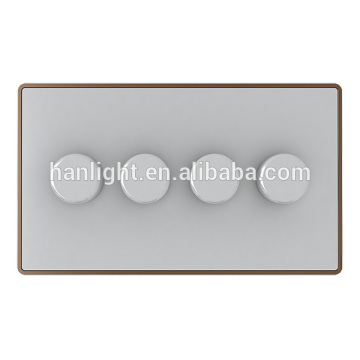 BS 400w 4 gang 2 way metal plate dimmer switch