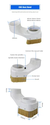 CNC Dust Hood for Spindle Engraving and Milling Machines (70-100mm)