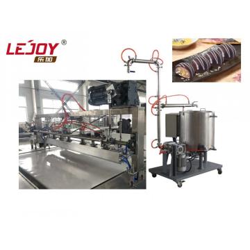 Machine de décorateur de chocolat lejoy avec alimentation en matériau