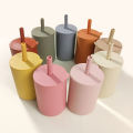 Прилагодено отпечатено тенок силиконски сламен чаша за пиење