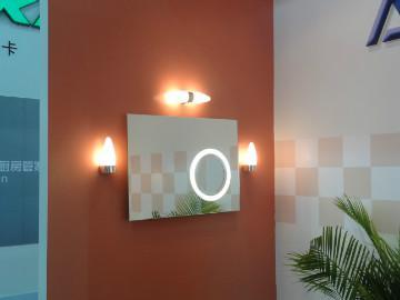 Frameless Bathroom Mirror with 3x Magnifier