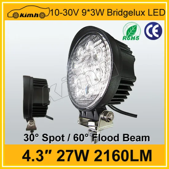 Superior quality 4.3 inch 2160LM 27W trailer led work lights