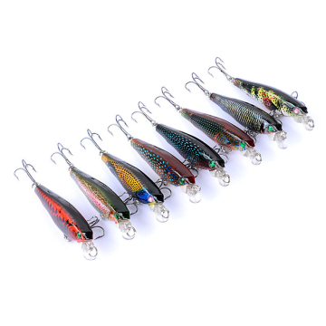 7.5cm 8g Bionic Painted Mino Fishing Lure Untuk Tilapia