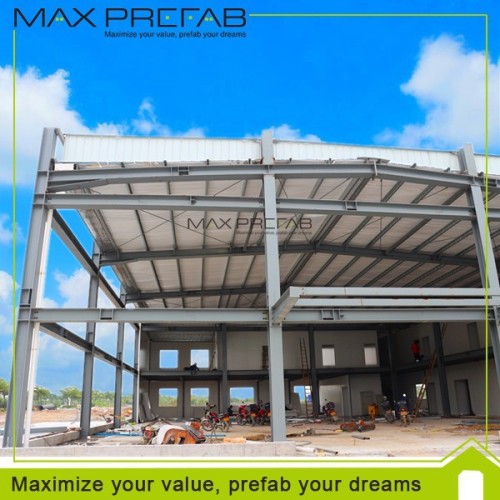 low cost prefabricated steel house for sale