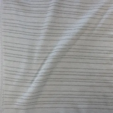 Good Design POLY90% LX10% Stretchy and Soft Stripes Pattern Single Jersey Filigreework Fabric for Garments