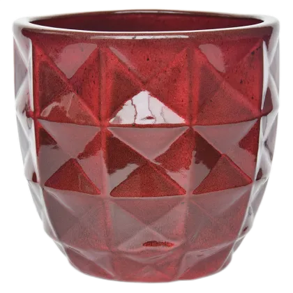 Promotional Round Pottery Diamond Pot Modern Large