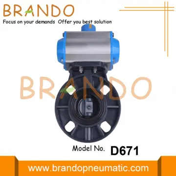 2'' UPVC PVC Pneumatic Actuator Operated Butterfly Valve
