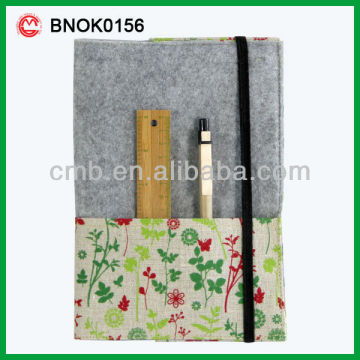 JUTE AND FELT FABRIC BOOK COVER