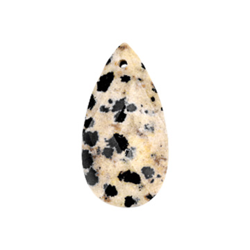 Dalmation Jasper 13x25mm Mücevher Yapmak İçin Yüzlü Waterdrop Kolye