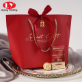 Luxury Magenta/Red Wedding Gift Bag With Ribbon