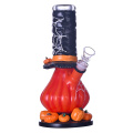 9,4 pouces, bang de bécher en verre de citrouille coloré, homme de citrouille mignon Halloween, pipe d'eau en verre borosilicate avec bol de 14 mm