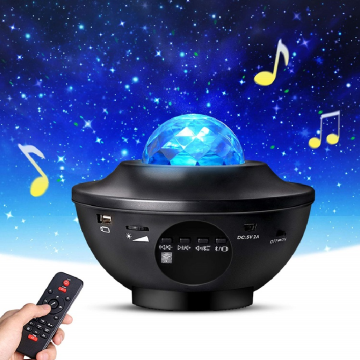 Remote Control LED Star Projector Lamp with Bluetooth Music Speaker